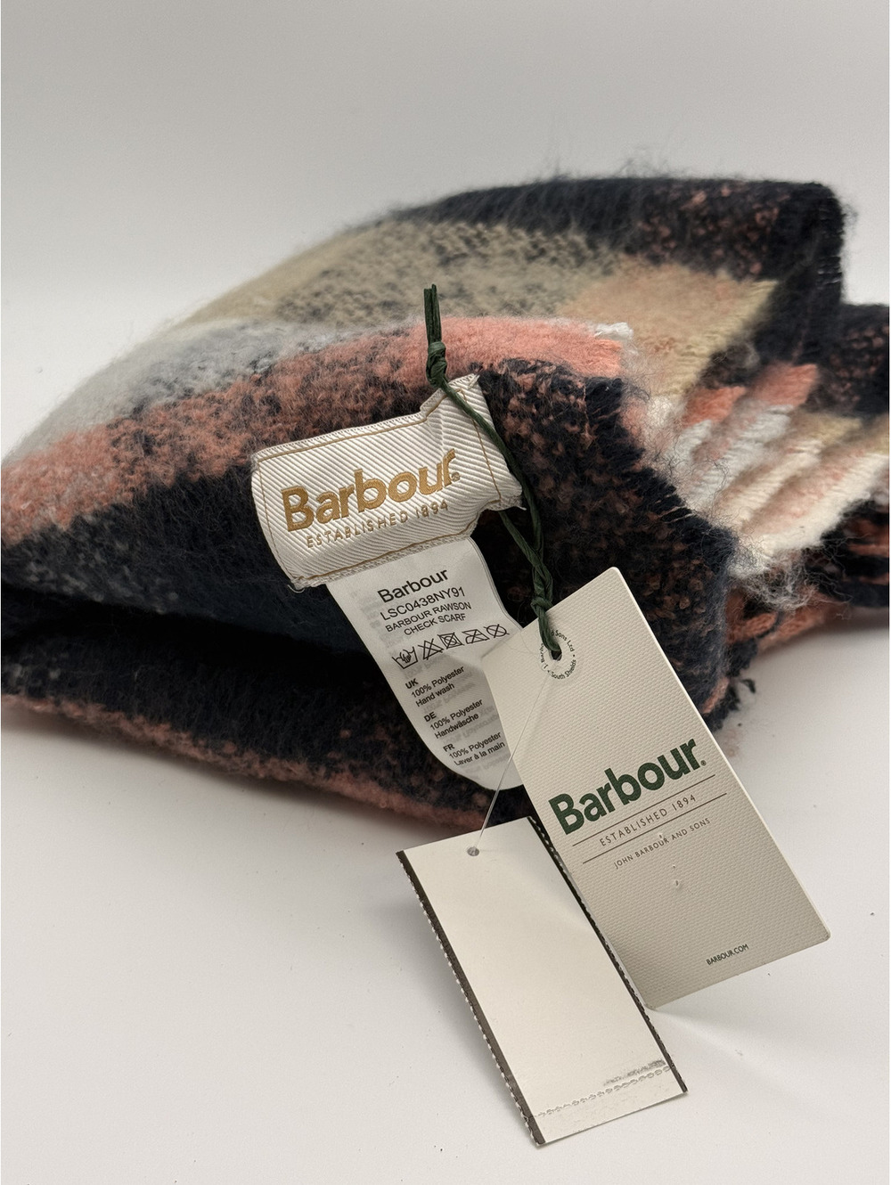 Barbour Women's Plaid Wool Blend Scarf with Fringe